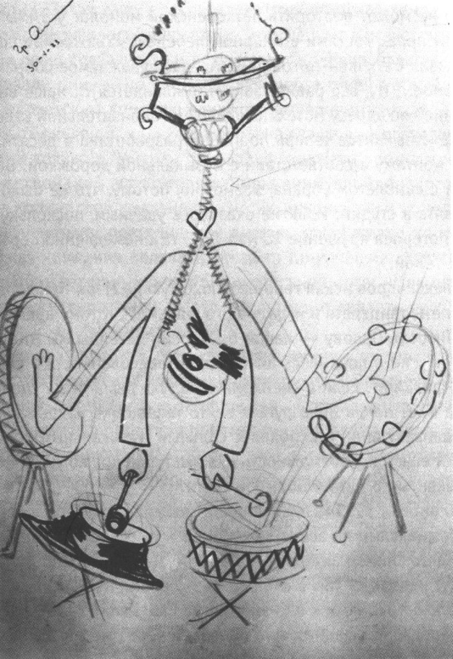 Рисунок С.М. Эйзенштейна к фильму «Веселые ребята»